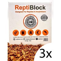 3pack of Reptiblock coconut bedding for snakes