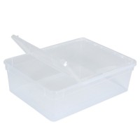 BraPlast Pudełko Pojemnik Hodowlany 25x19x7,5 cm 3 L TRANSPARENT z Klapą i wentylacją