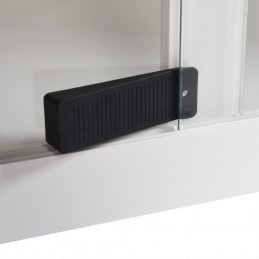 Silicone Wedge in terrarium sliding doors Black