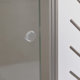 Silicone handle for sliding glass doors in reptile enclosure