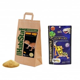 Product Set - Desert Sand Yellow for Reptiles + Food for Leopard Gecko