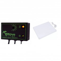 Product Set: Infrared Heat Panel for Terrarium 31x21cm 50W + Microclimate Dimmer B1 - Dimming Thermostat for Reptiles