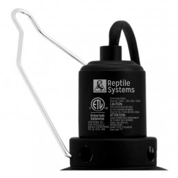 Reptile Systems Ceramic Clamp Lamp Black Edition MEDIUM 100W a bracket for hanging the lampshade.