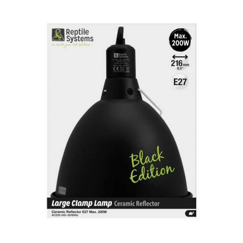 copy of Reptile Systems Ceramic Clamp Lamp Black Edition LARGE 200W - A Lamp Holder and Spun Reflector