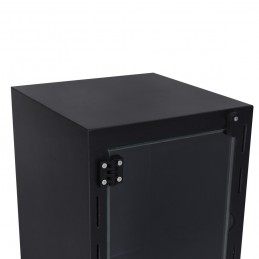 Black PVC Terrarium for Gecko - Set Kit with Heating and LED lighting