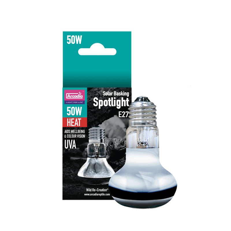 Arcadia Solar Basking Spotlight UVA 50W Light Bulb for Terrarium